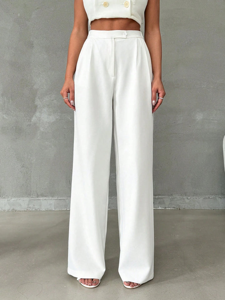 Pantaloni SHEIN, alb