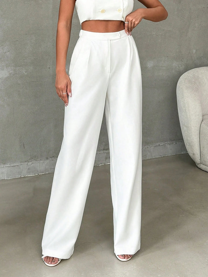 Pantaloni SHEIN, alb