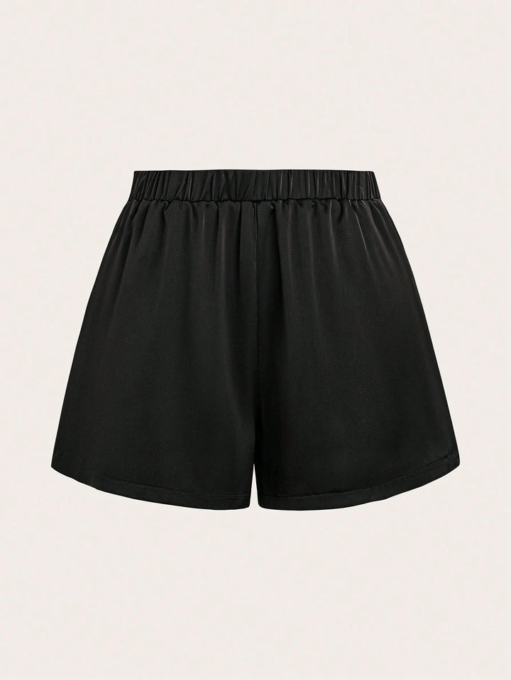 Pantaloni scurți Shein Curve+, negru