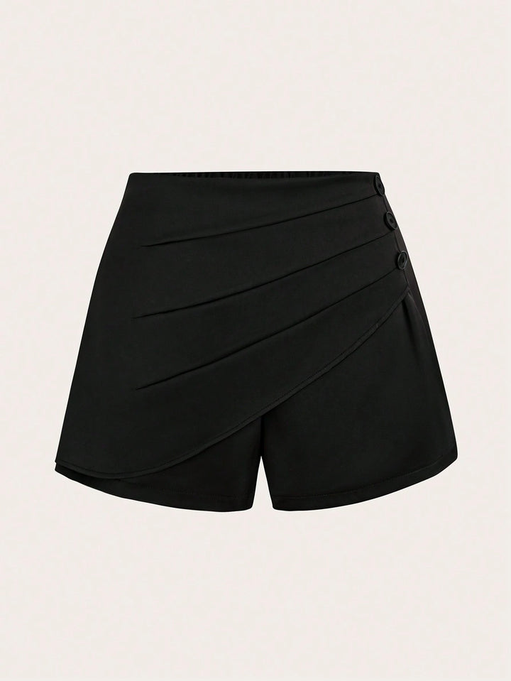 Pantaloni scurți Shein Curve+, negru