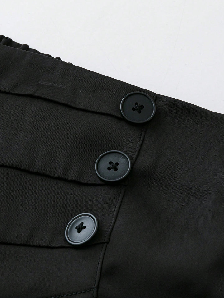 Pantaloni scurți Shein Curve+, negru