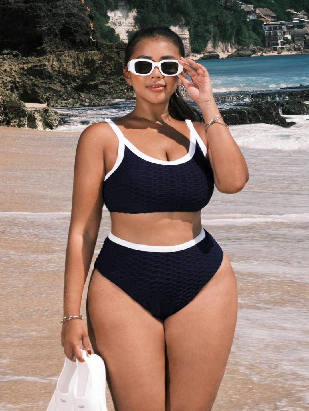 Costum de baie SHEIN, albastru