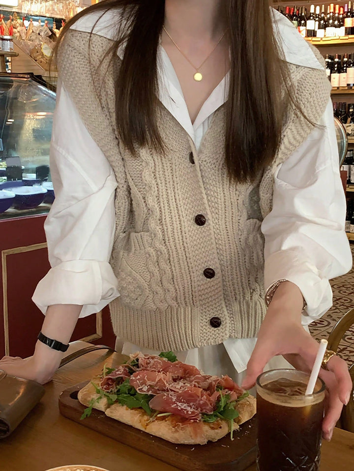 Vestă SHEIN, bej