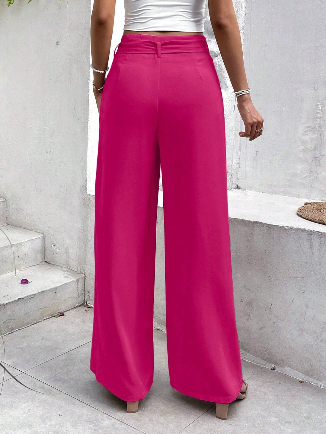 Pantaloni SHEIN, roz