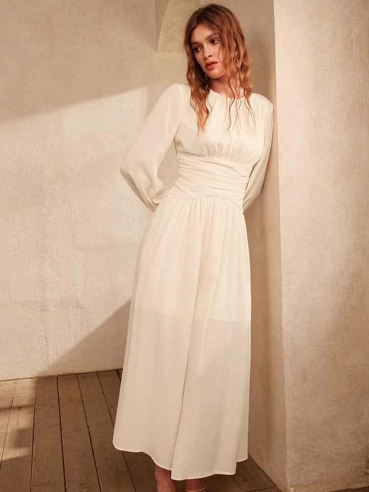 Rochie maxi SHEIN, bej