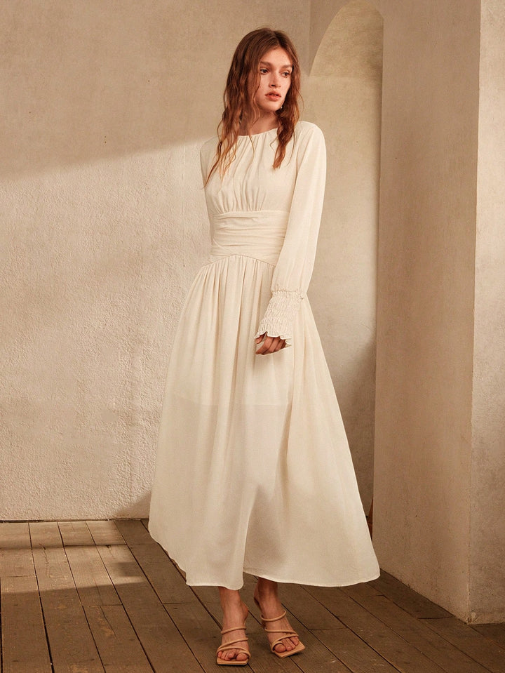 Rochie maxi SHEIN, bej
