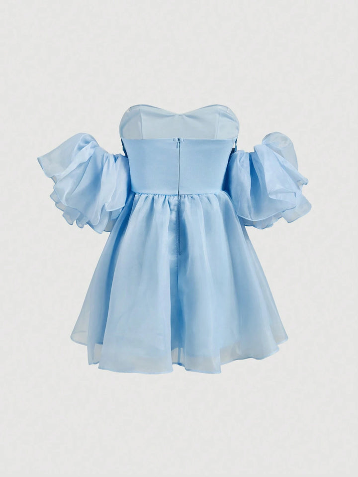 SHEIN mini ruha, kék