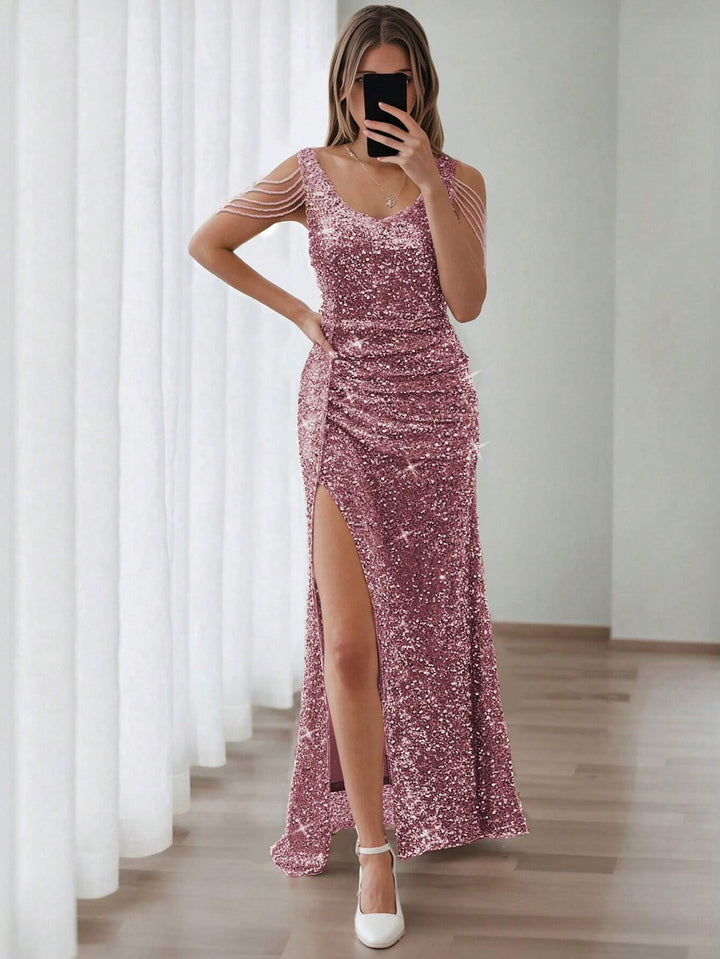 Rochie de ocazie SHEIN, roz