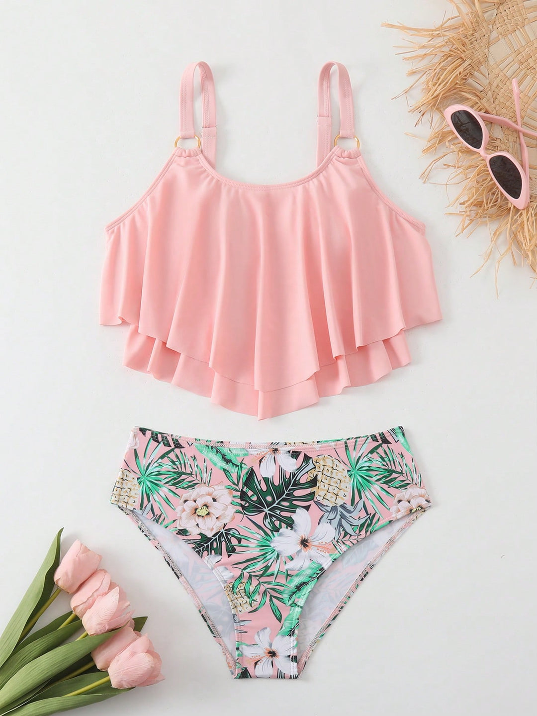 Costum de baie SHEIN, roz