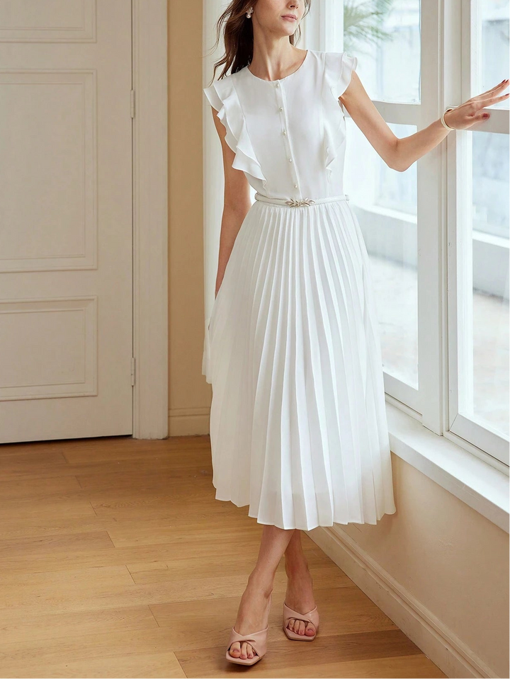 Rochie maxi SHEIN, alb