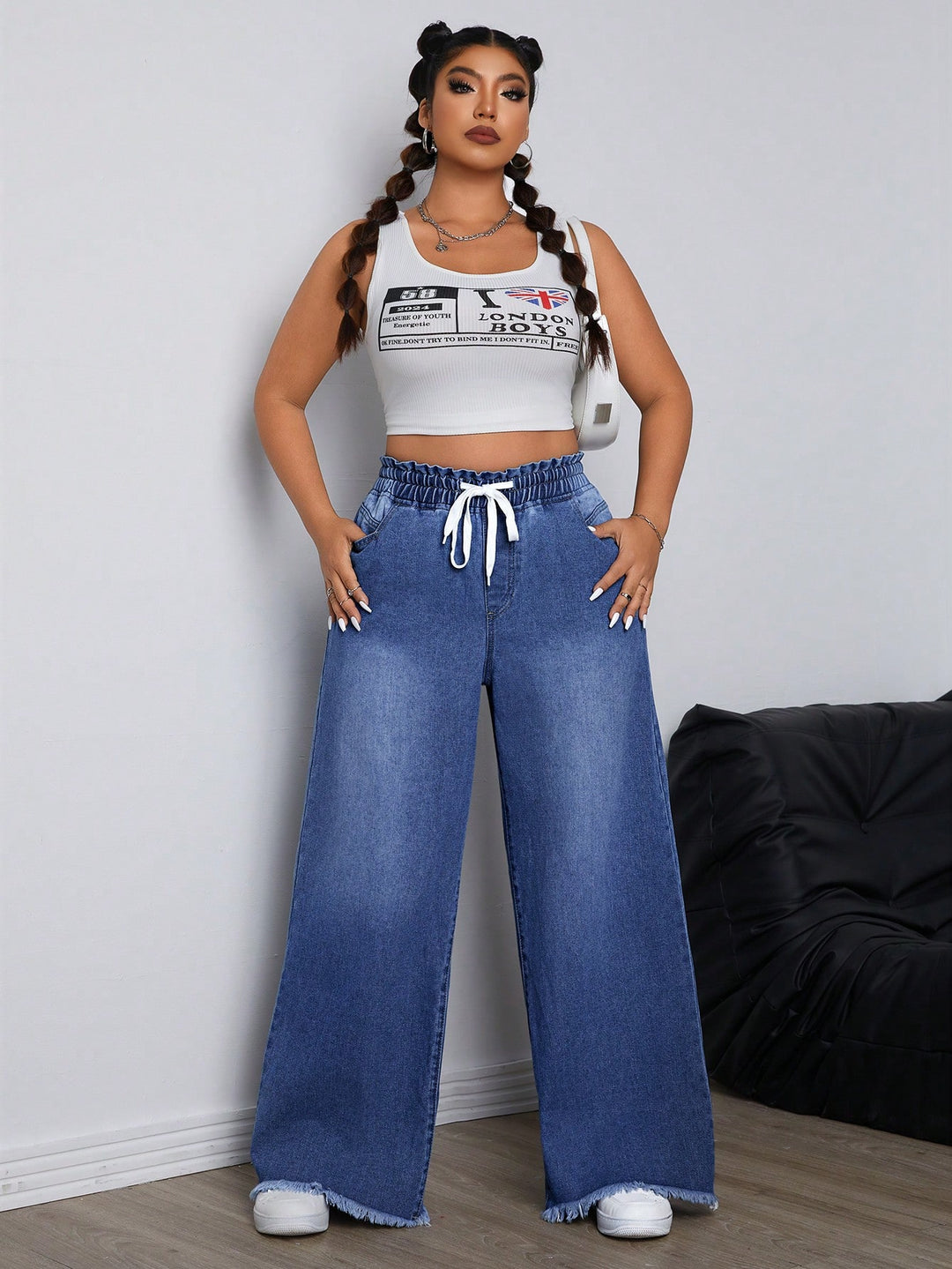 Jeans SHEIN, albastru
