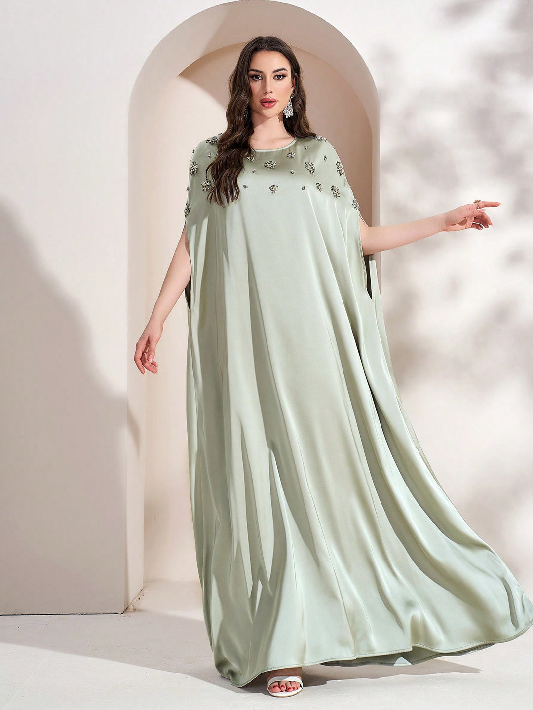 Rochie maxi SHEIN, verde