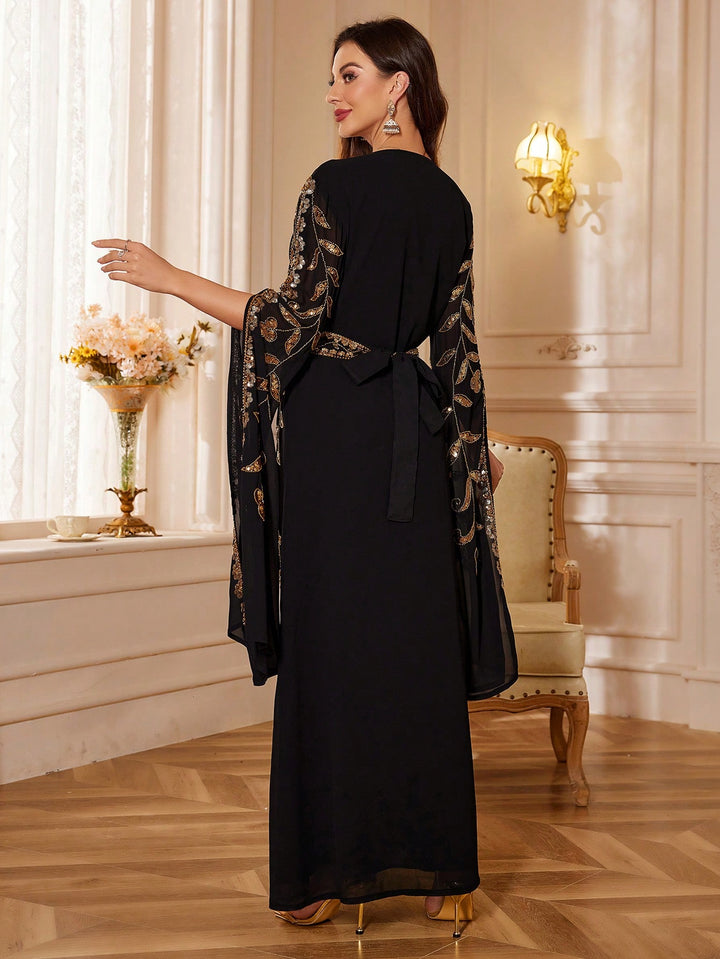 Set caftan și jalabiya SHEIN, negru