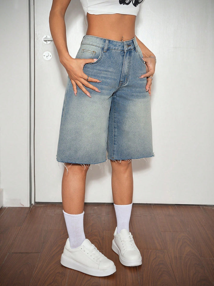 Pantaloni scurți SHEIN, albastru