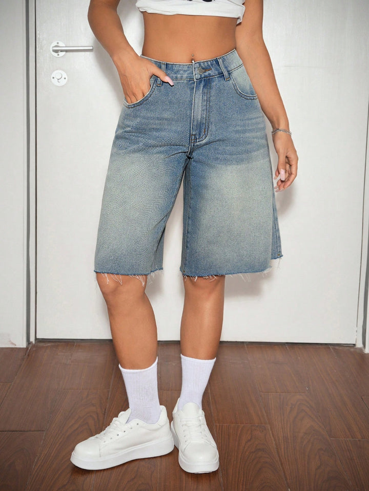 Pantaloni scurți SHEIN, albastru