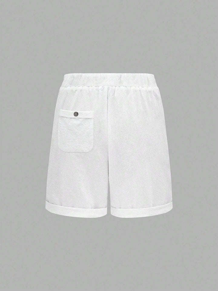Pantaloni scurți SHEIN, alb