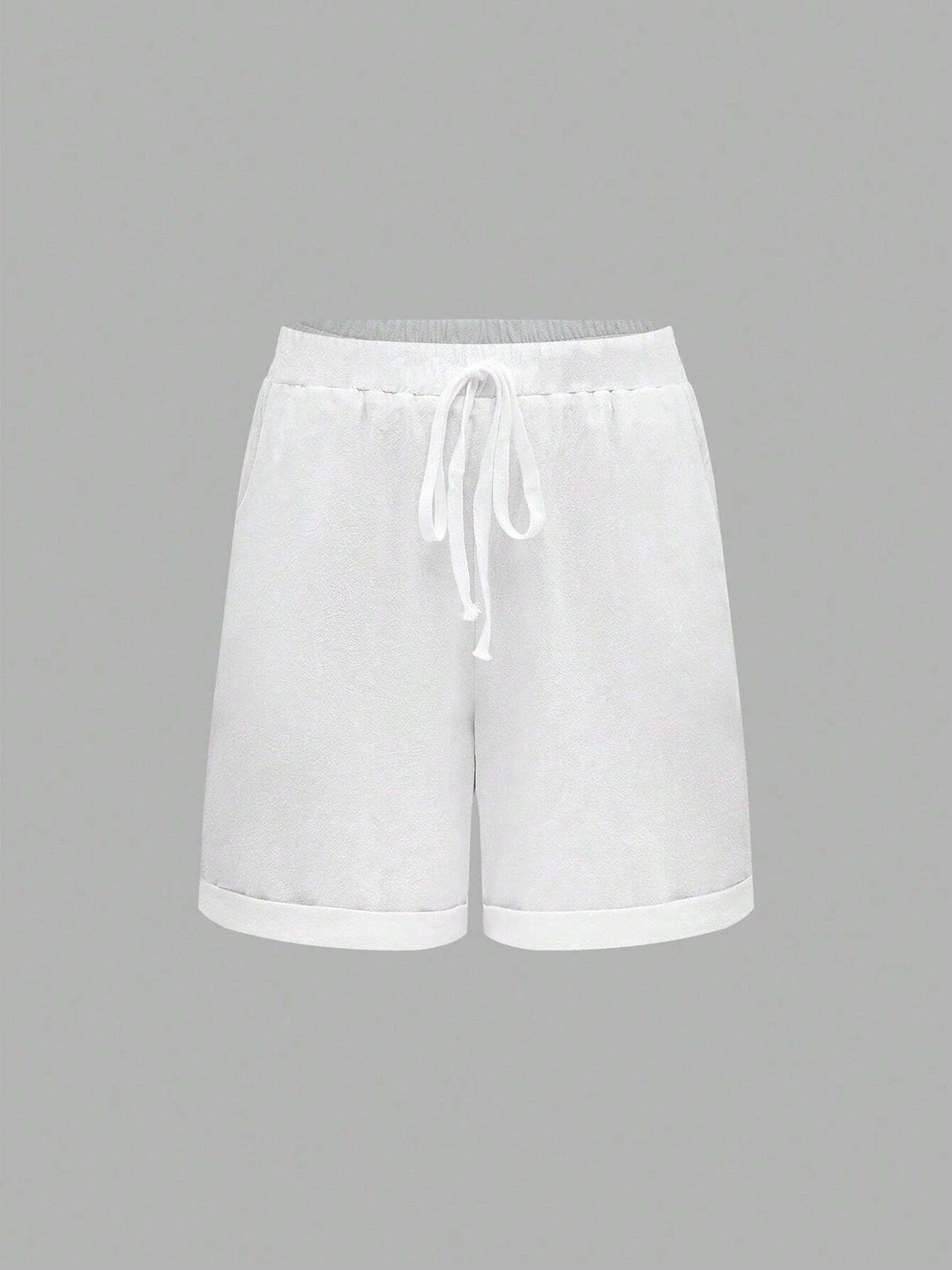 Pantaloni scurți SHEIN, alb