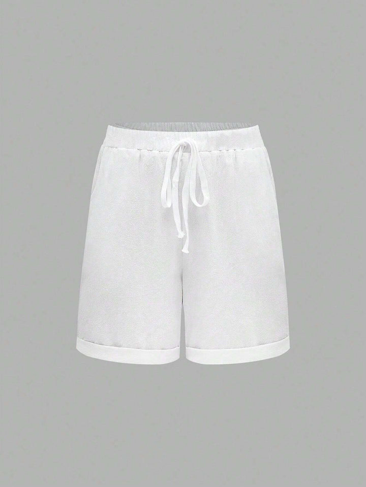 Pantaloni scurți SHEIN, alb
