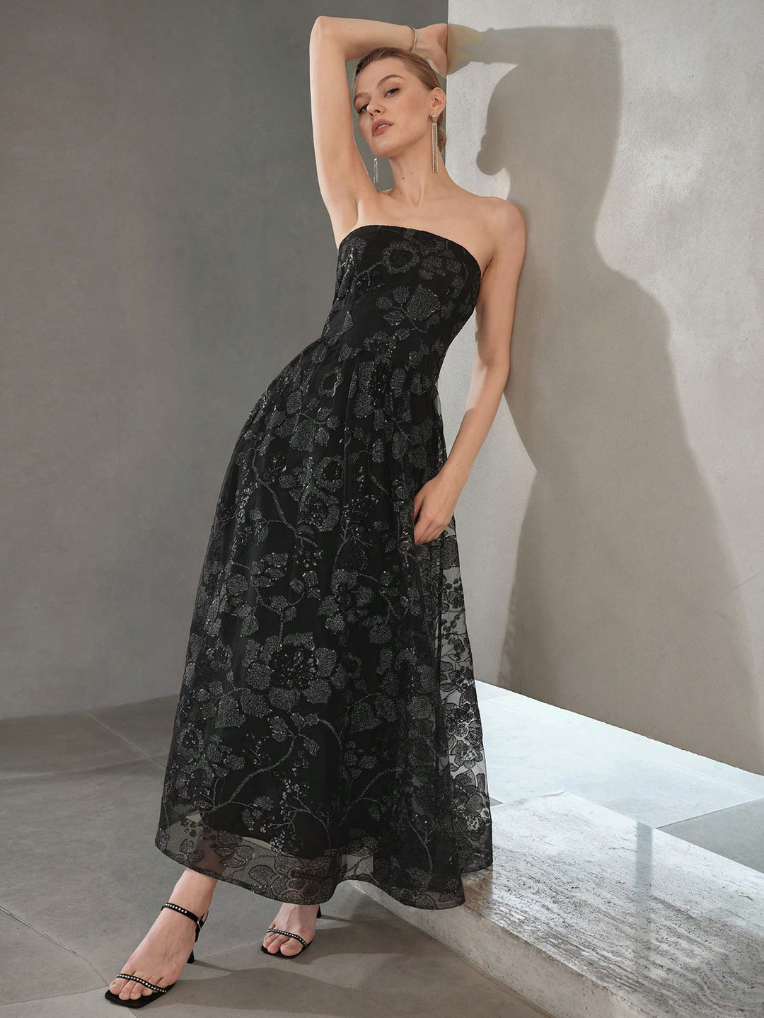 Rochie maxi SHEIN, negru