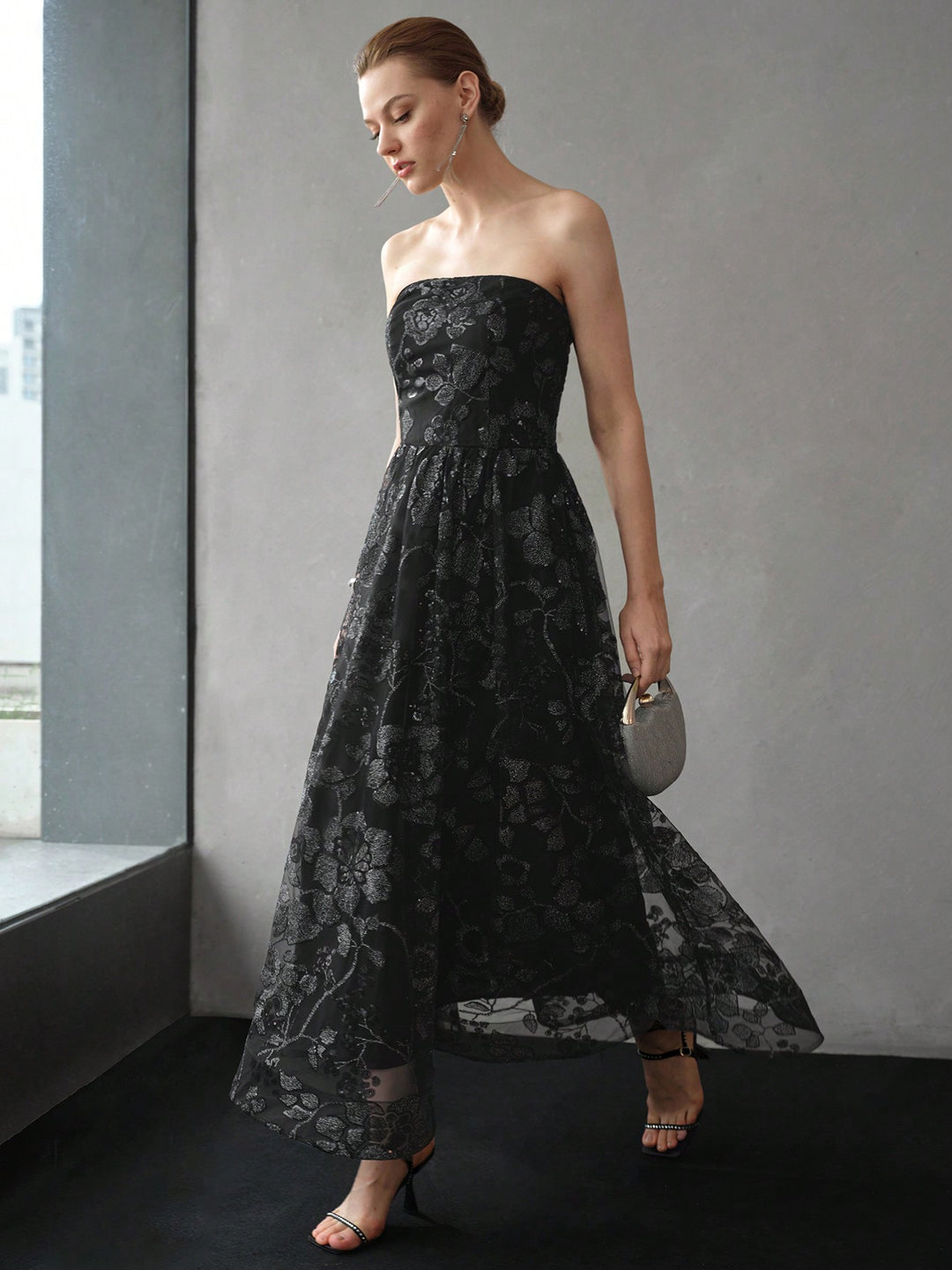 Rochie maxi SHEIN, negru