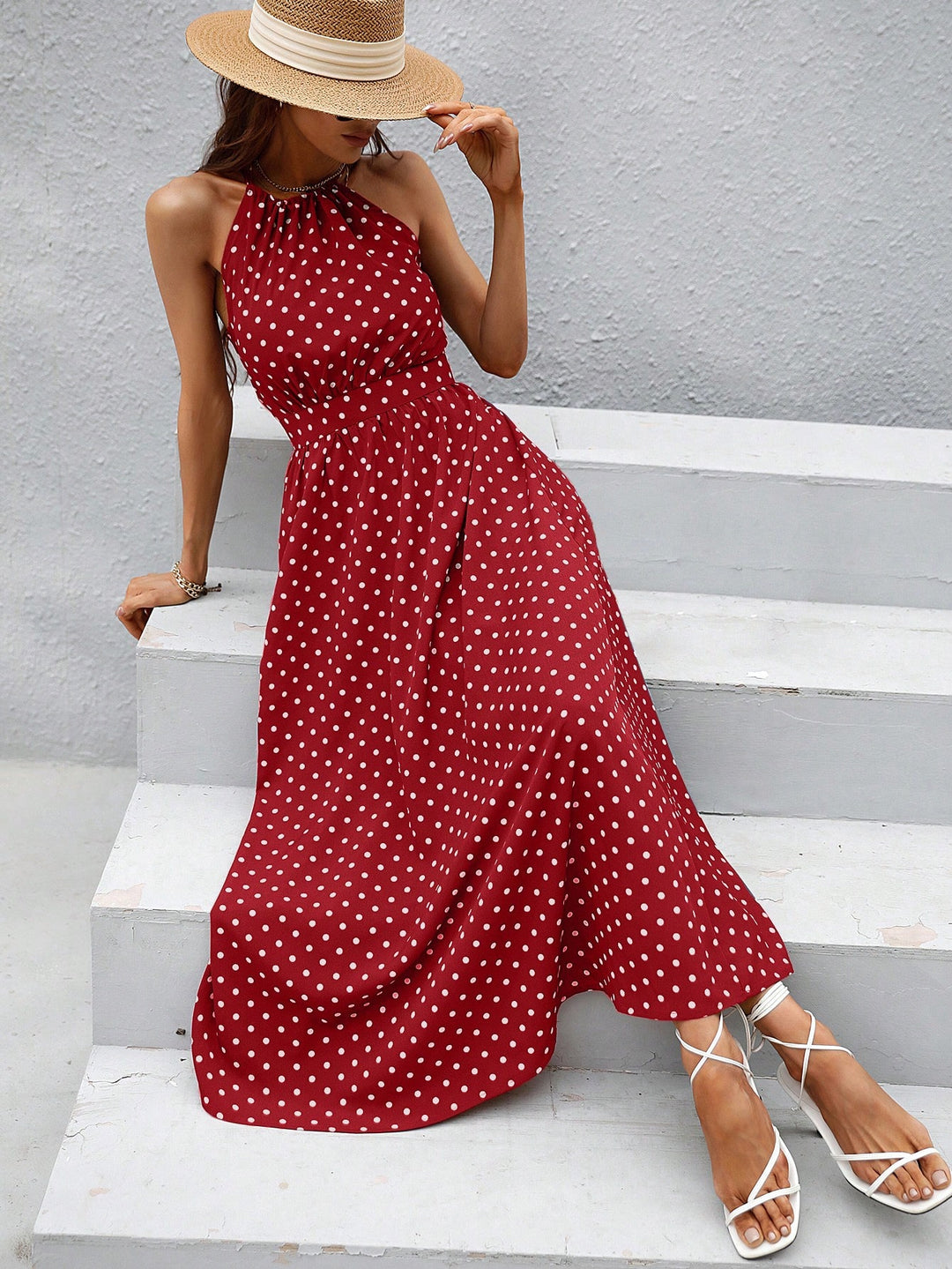 Rochie maxi SHEIN, roșu
