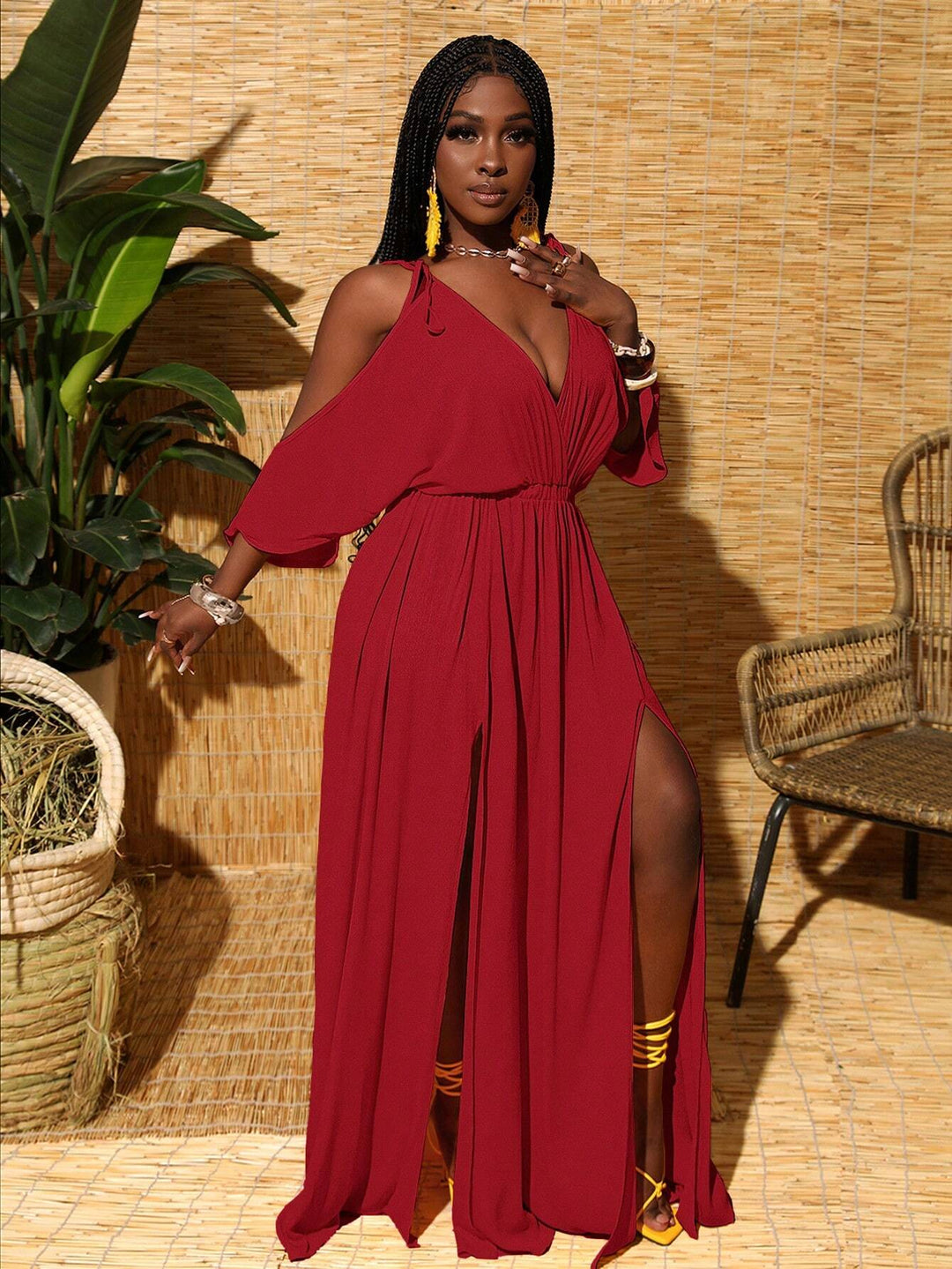 Rochie maxi SHEIN, roșu