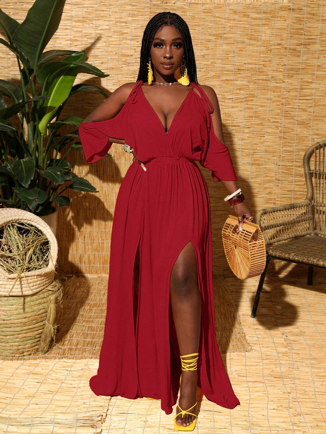 Rochie maxi SHEIN, roșu