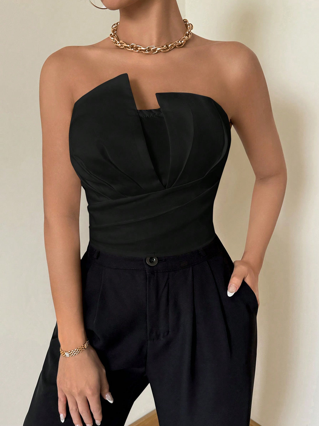 Top SHEIN, negru