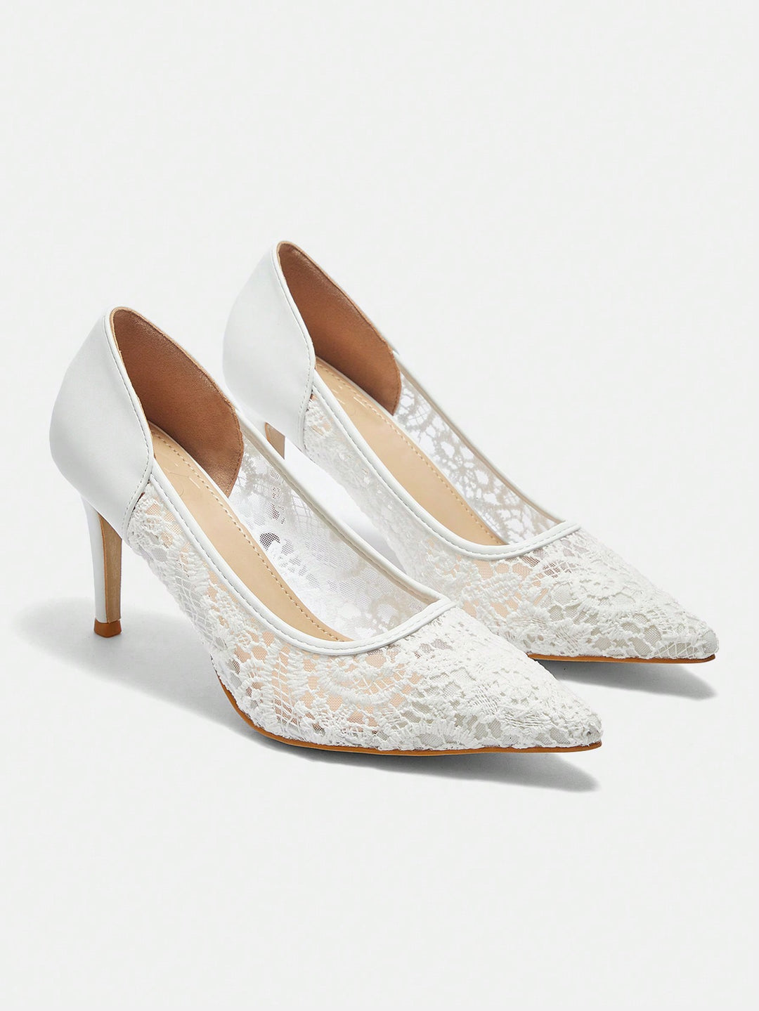 Pantofi cu toc SHEIN, alb