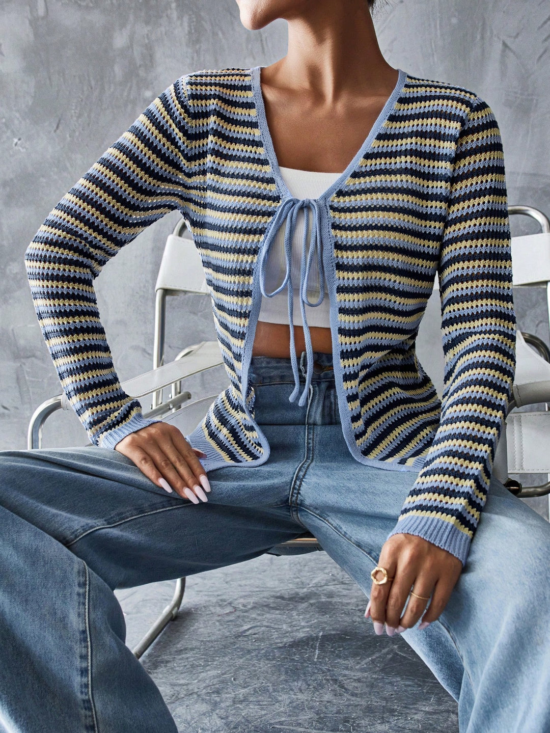 Cardigan SHEIN, albastru