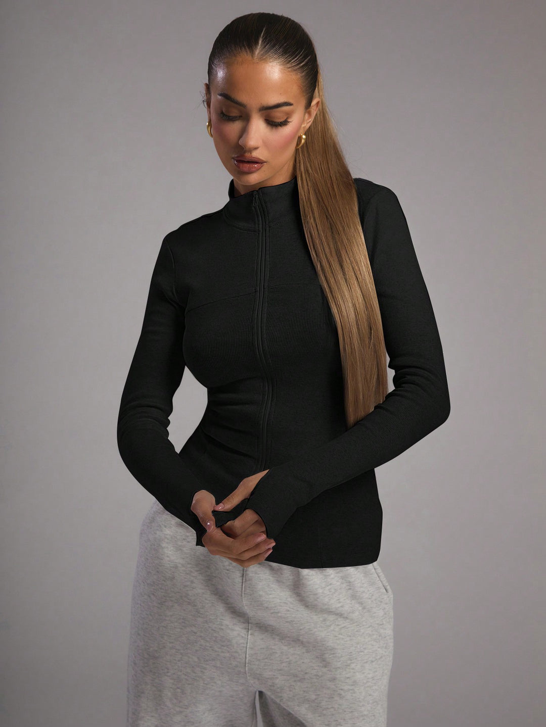 Jachetă sport SHEIN, negru