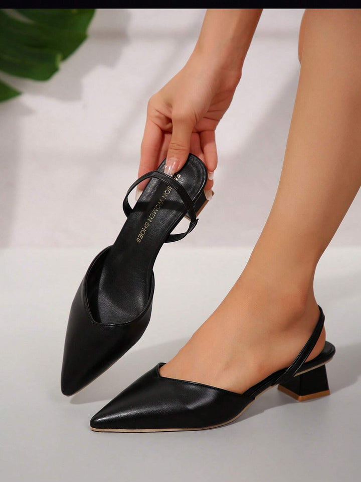 Pantofi cu toc SHEIN, negru