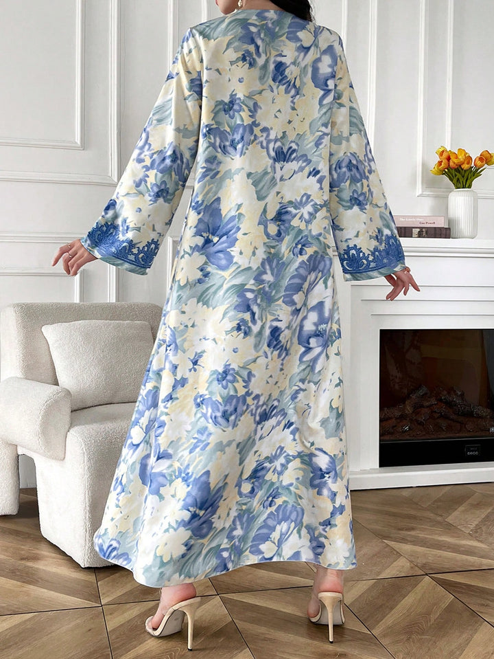 Set caftan și jalabiya SHEIN, albastru