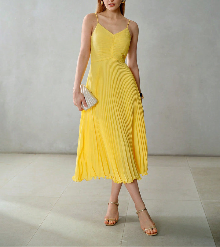 Rochie midi SHEIN, galben