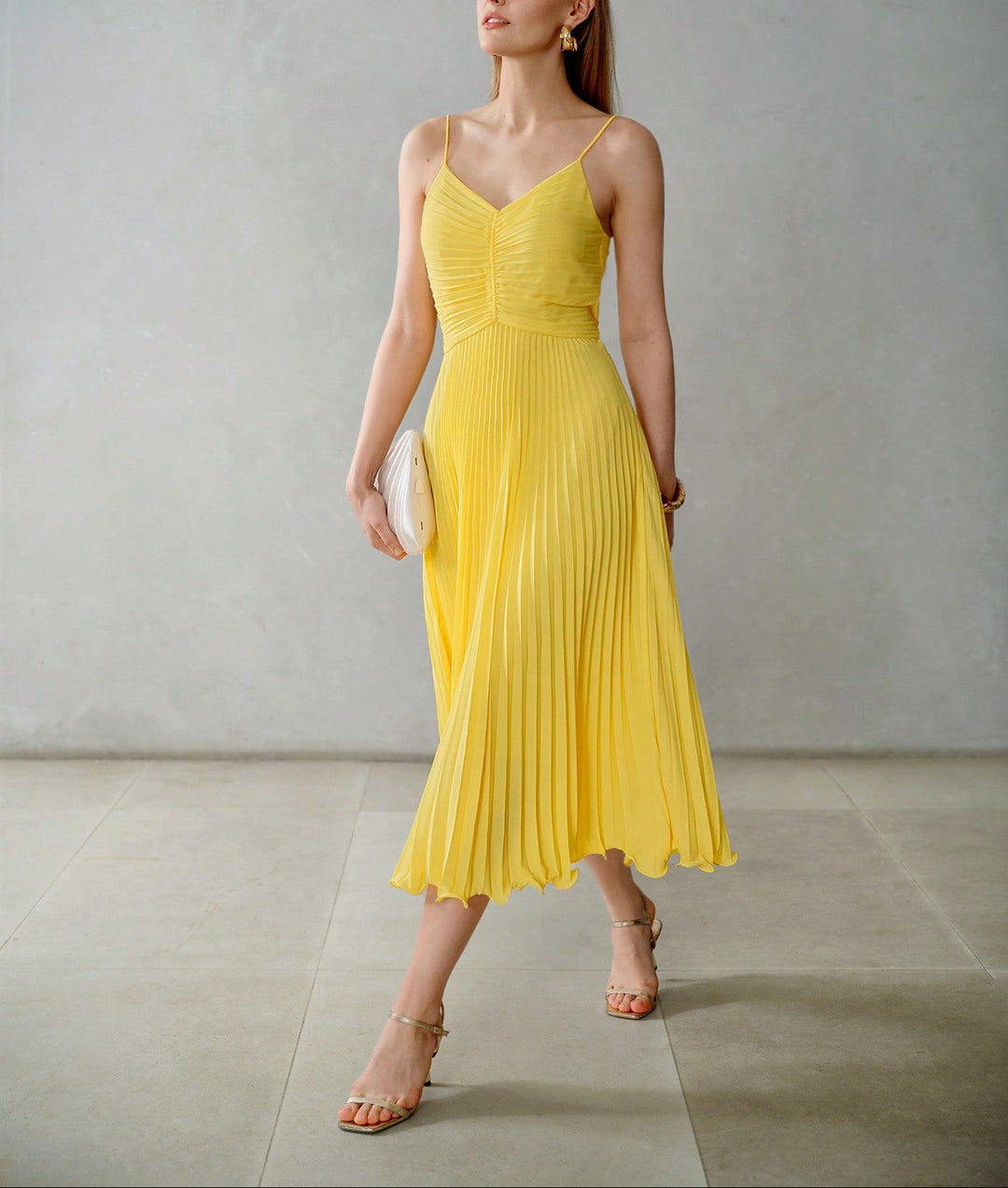 Rochie midi SHEIN, galben