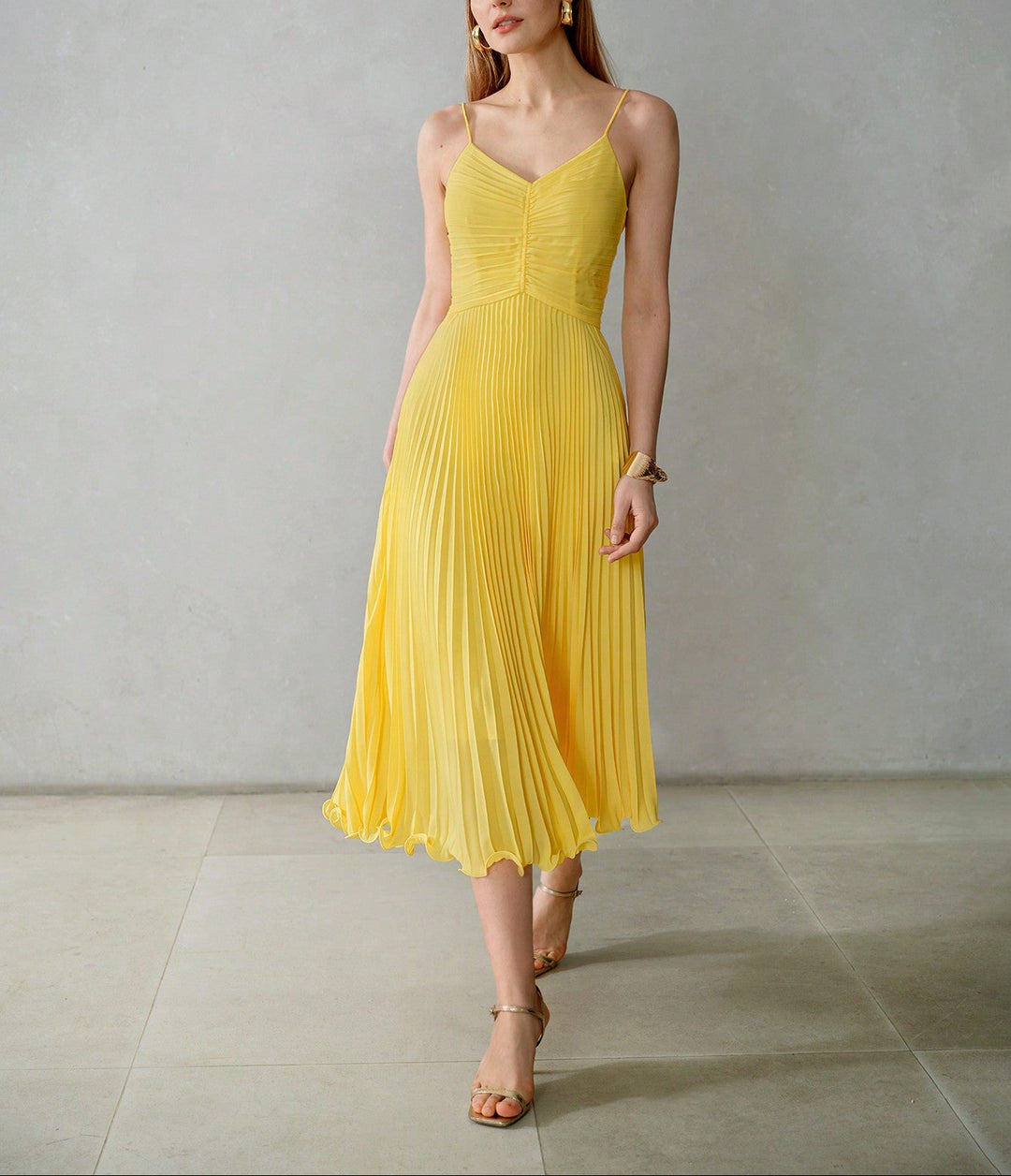 Rochie midi SHEIN, galben