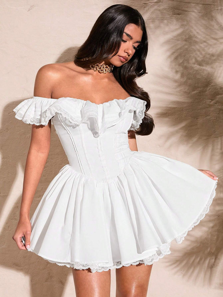 Rochie mini SHEIN, alb