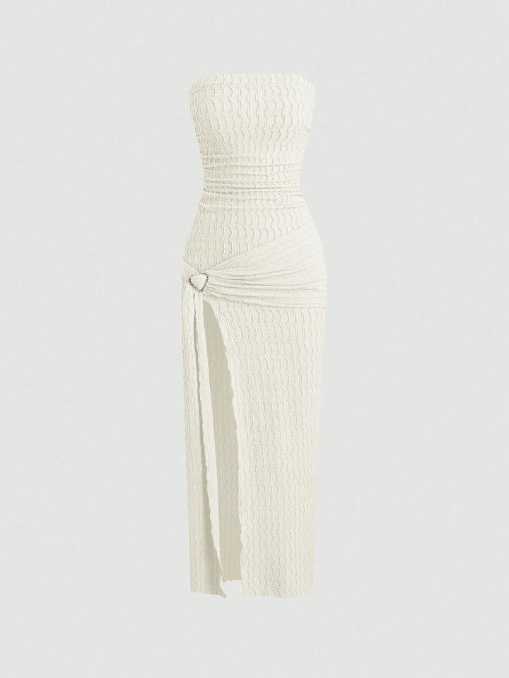 Rochie maxi SHEIN, crem