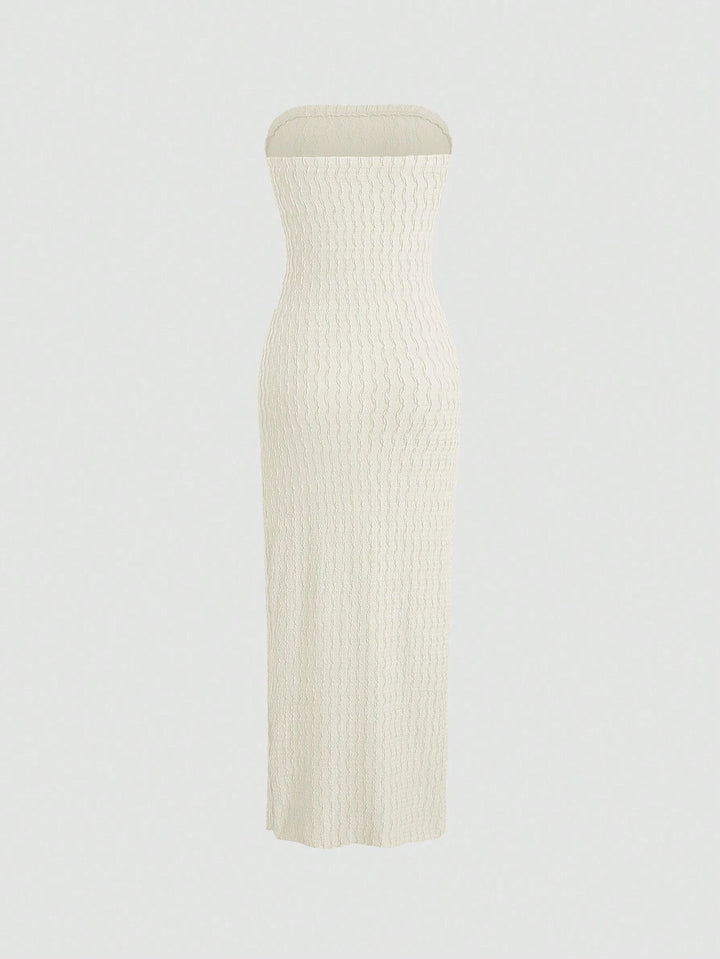 Rochie maxi SHEIN, crem