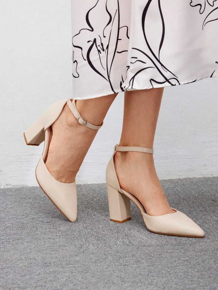 Pantofi cu toc SHEIN, bej