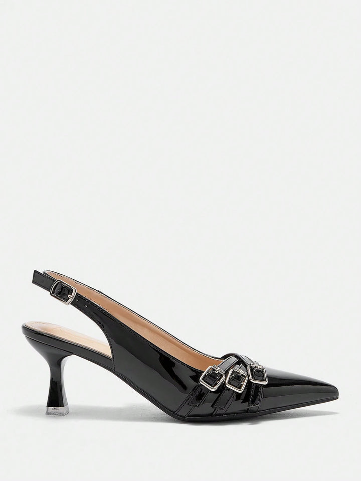 Pantofi cu toc SHEIN, negru