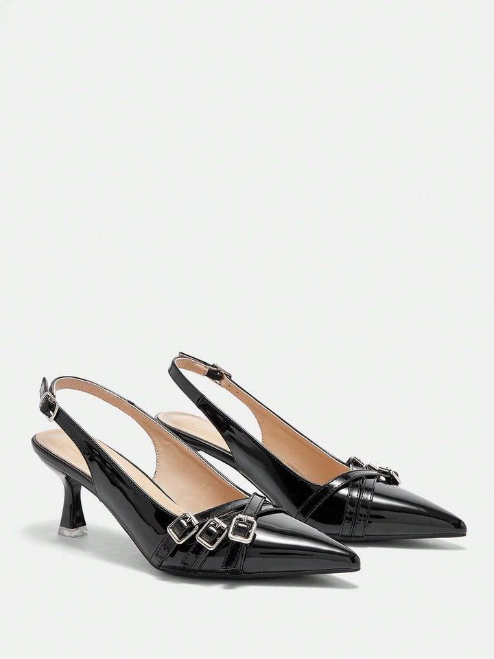 Pantofi cu toc SHEIN, negru
