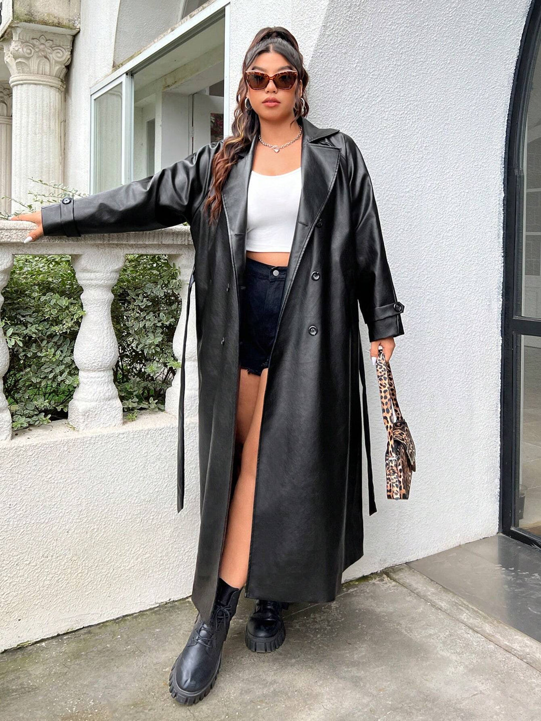 Trench SHEIN, negru