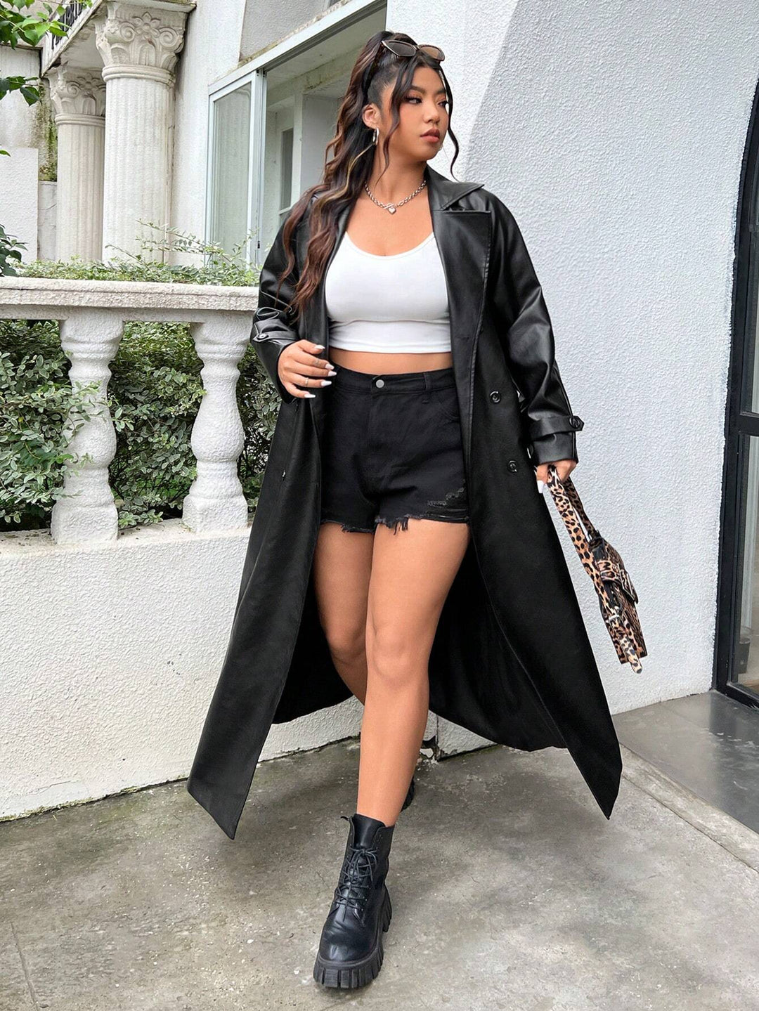 Trench SHEIN, negru