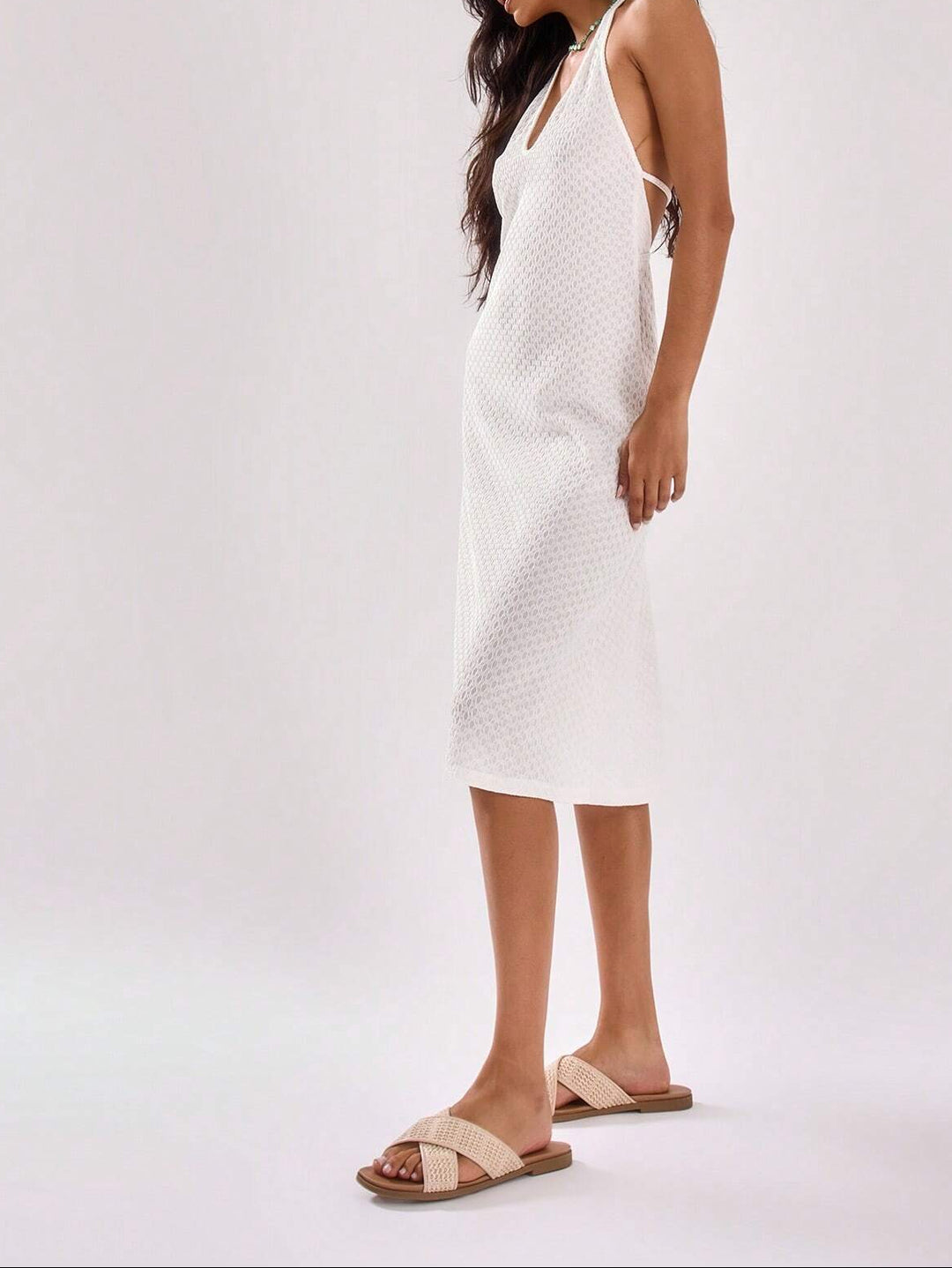Rochie midi SHEIN, alb