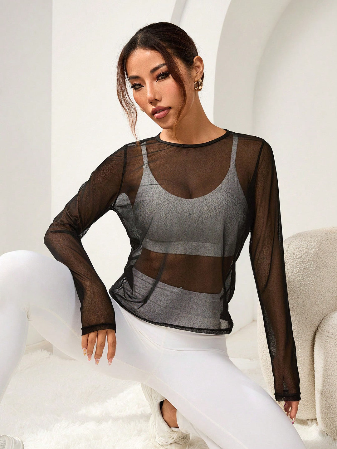 Top SHEIN, negru