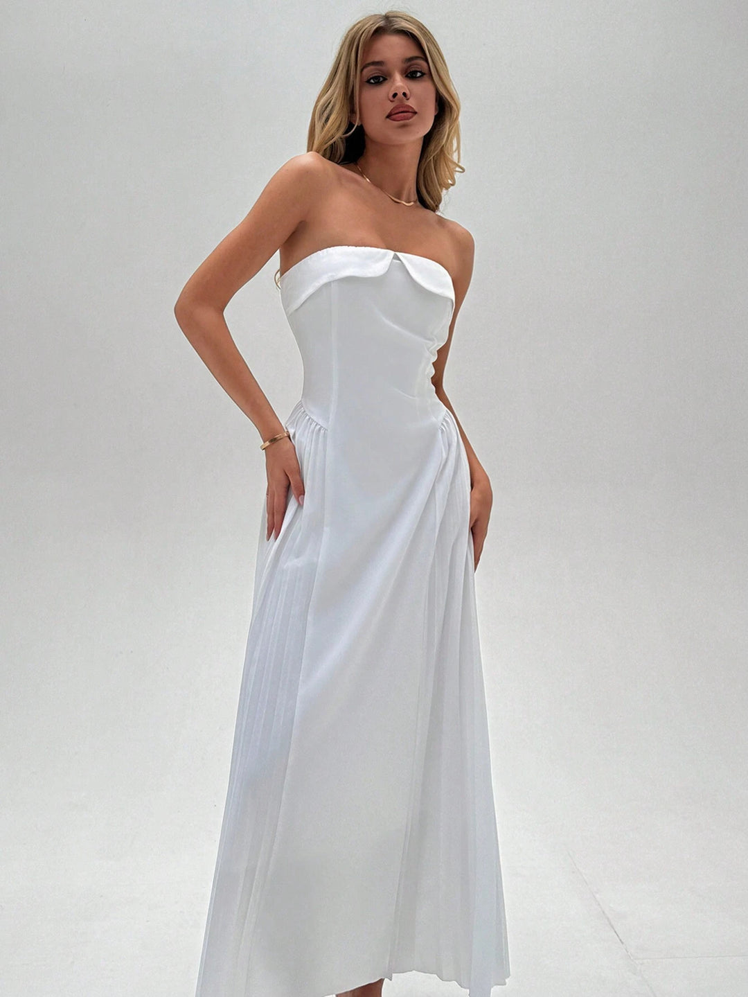 Rochie maxi SHEIN, alb