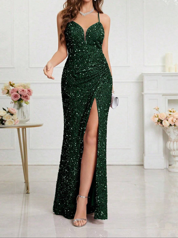Rochie maxi SHEIN, verde