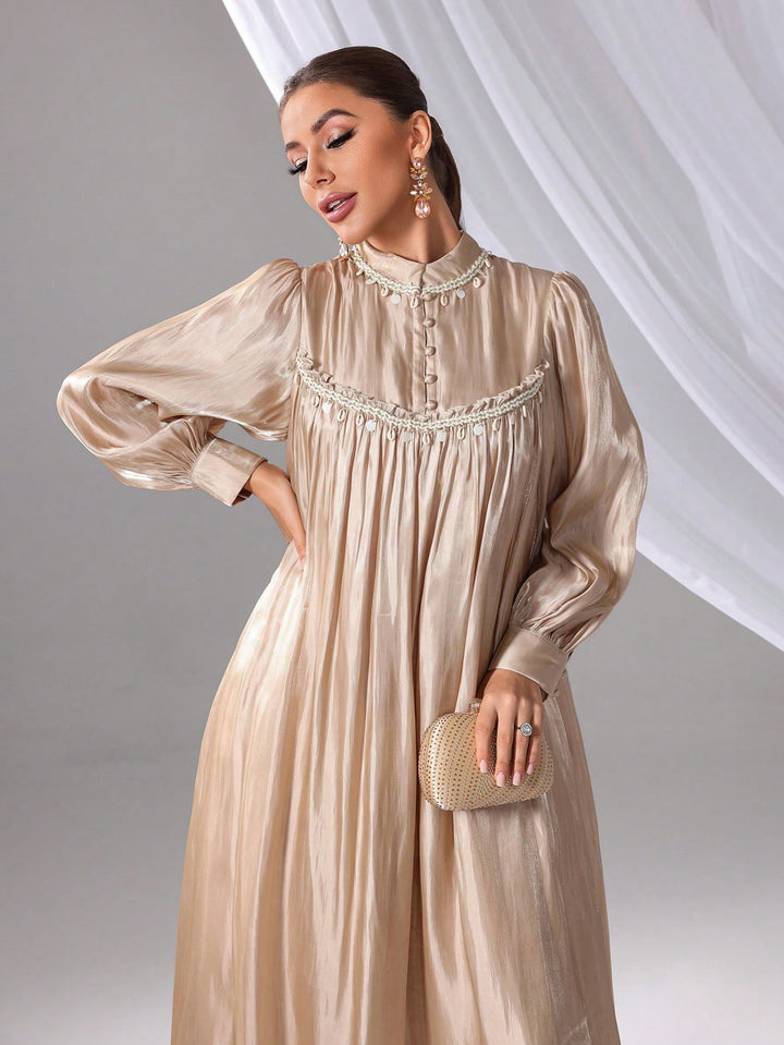 Rochie maxi SHEIN, bej