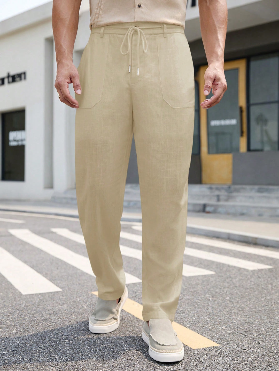 Pantalon SHEIN, portocaliu
